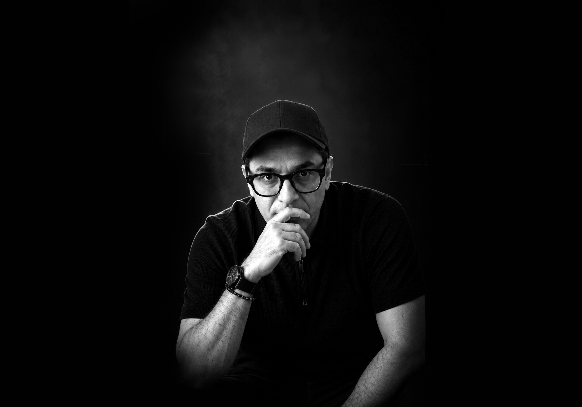 Black and white portrait